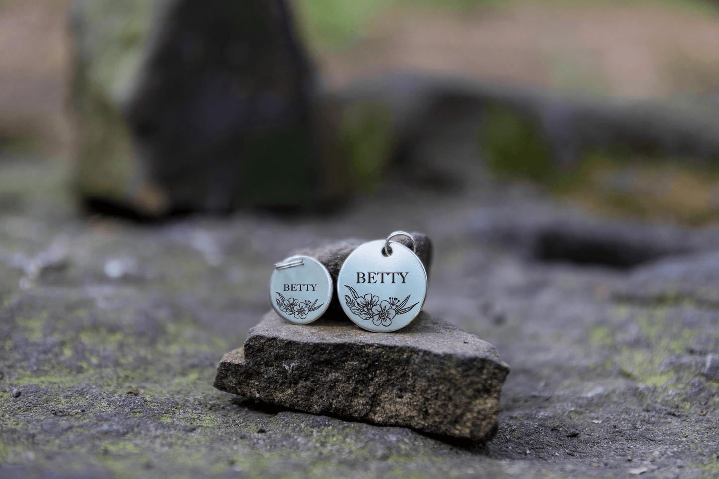 Floral Design Dog Tag