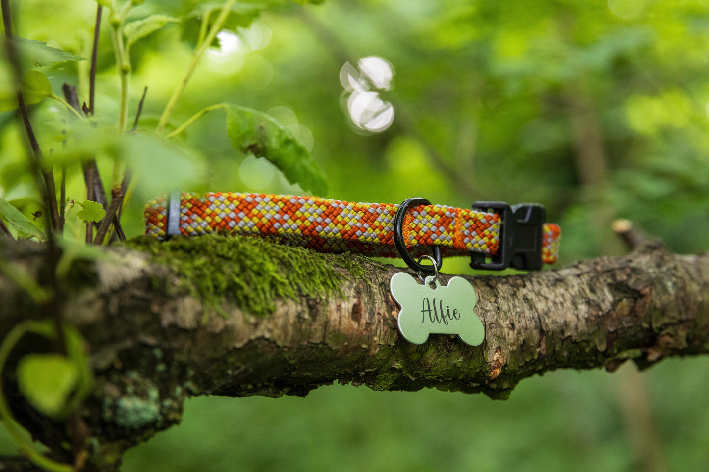 Dark Orange Retired Climbing Rope Dog Collar