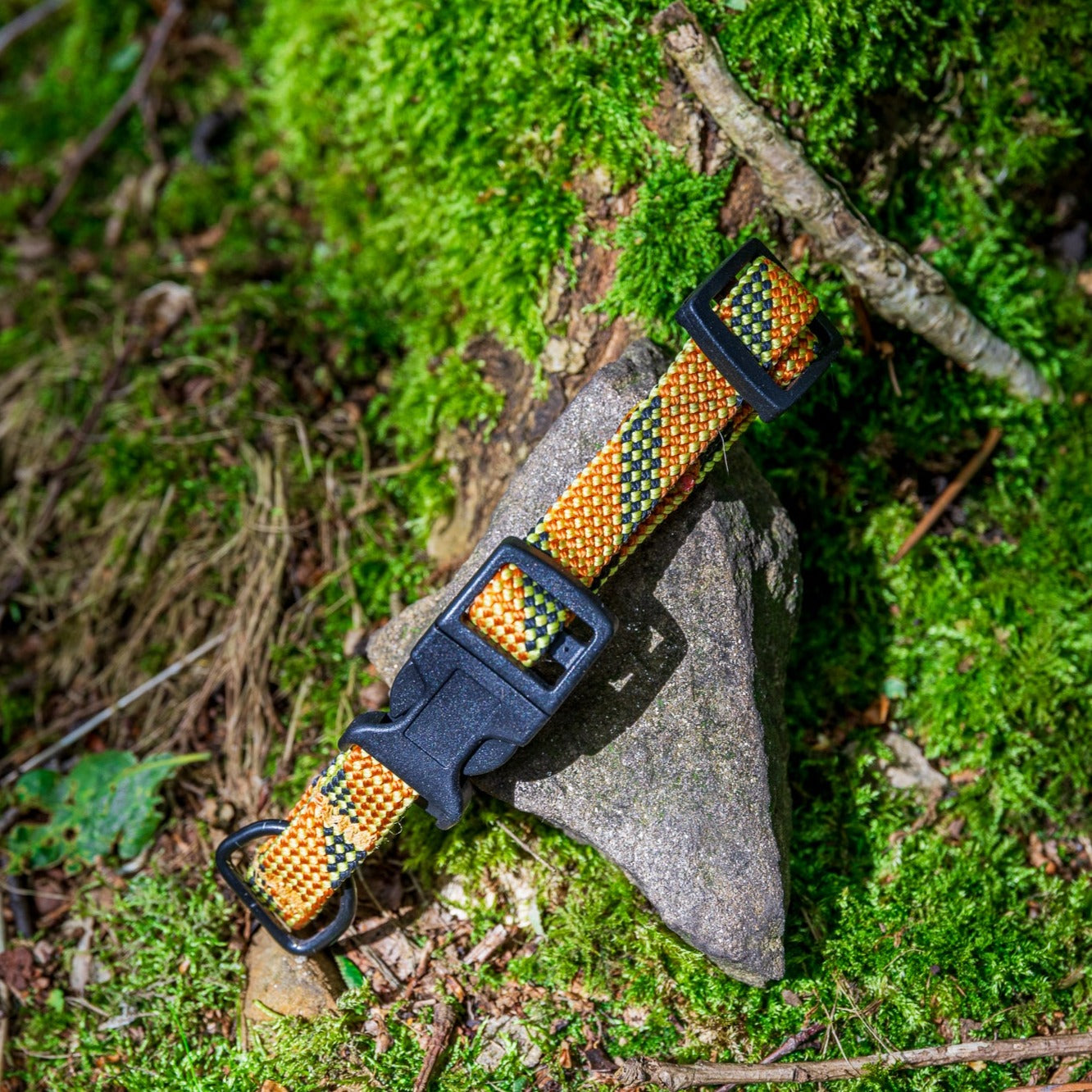 Orange & Green Beal® Retired Climbing Rope Dog Collar