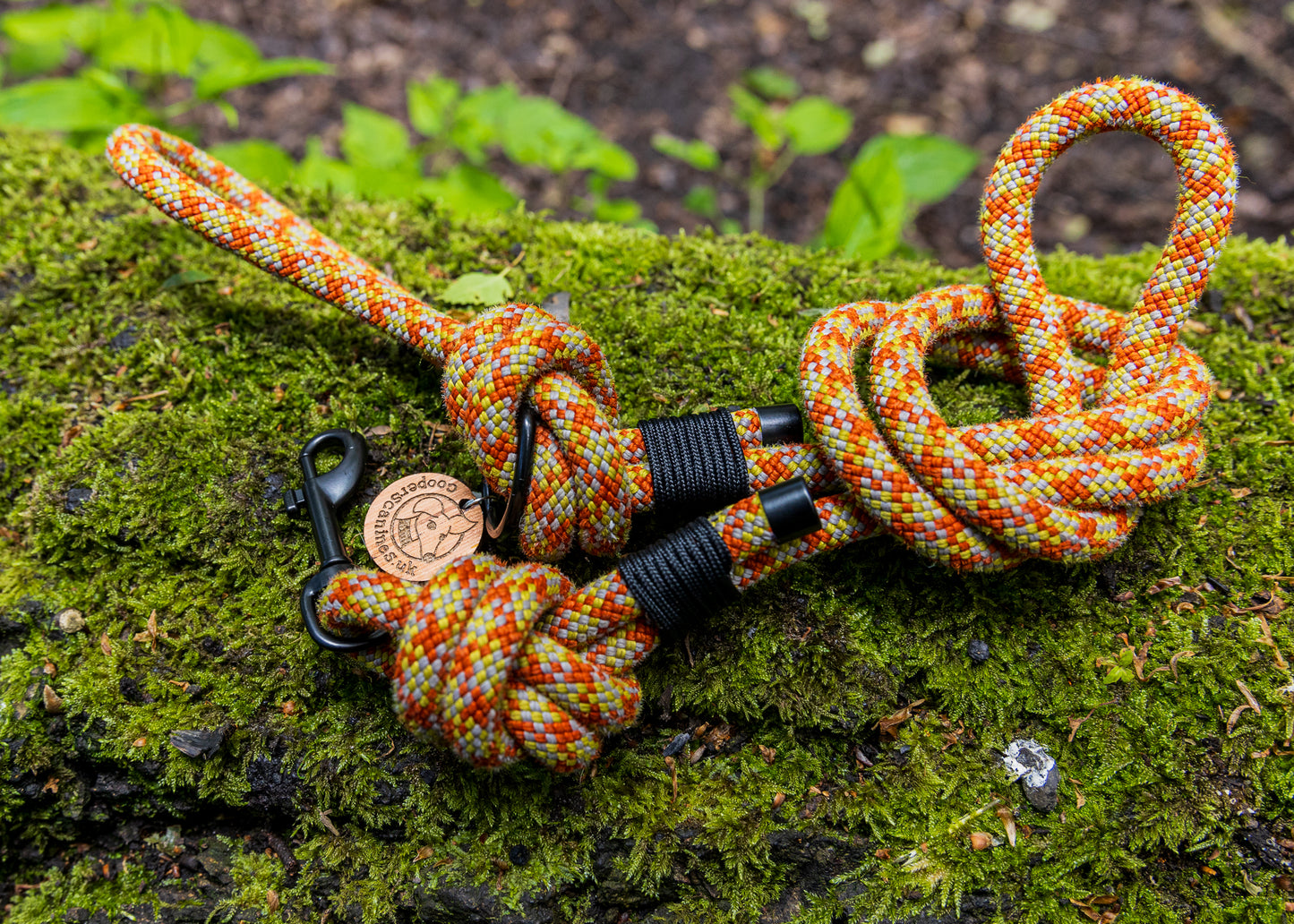 Dark Orange, Retired Climbing Rope Dog Lead